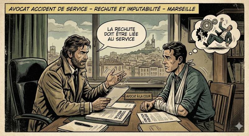 Avocat à Marseille et Aix pour la rechute de l'accident de service et son imputabilité